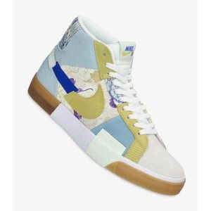 Men Size 4 Nike Zoom Blazer Mid Premium SB Paisley Pack Boarder Blue DM0859-400